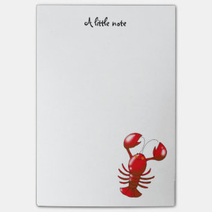 cartoon red lobster post-it notes