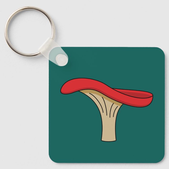 Cartoon Red Mushroom Key Ring (Front)