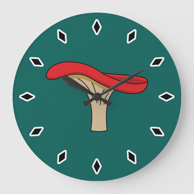 Cartoon Red Mushroom Large Clock (Front)