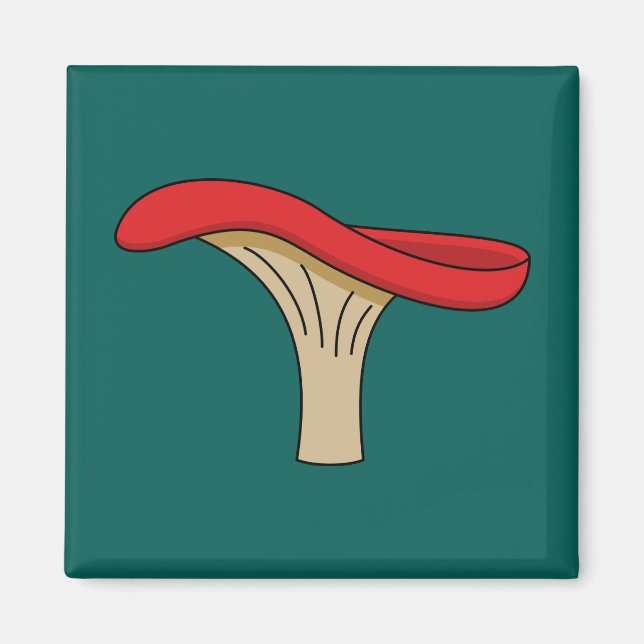 Cartoon Red Mushroom Magnet (Front)