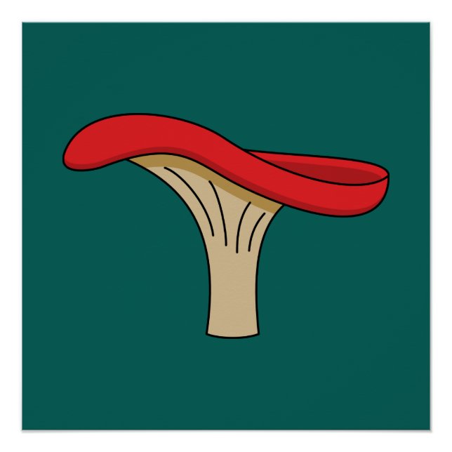 Cartoon Red Mushroom Poster (Front)