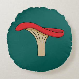 Cartoon Red Mushroom Round Cushion