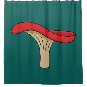 Cartoon Red Mushroom Shower Curtain