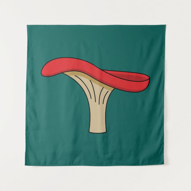 Cartoon Red Mushroom Tapestry (Front)