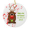 Cartoon Reindeer Babys First Christmas Ornament