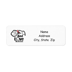 Cartoon Rescue Dog Return Address Label