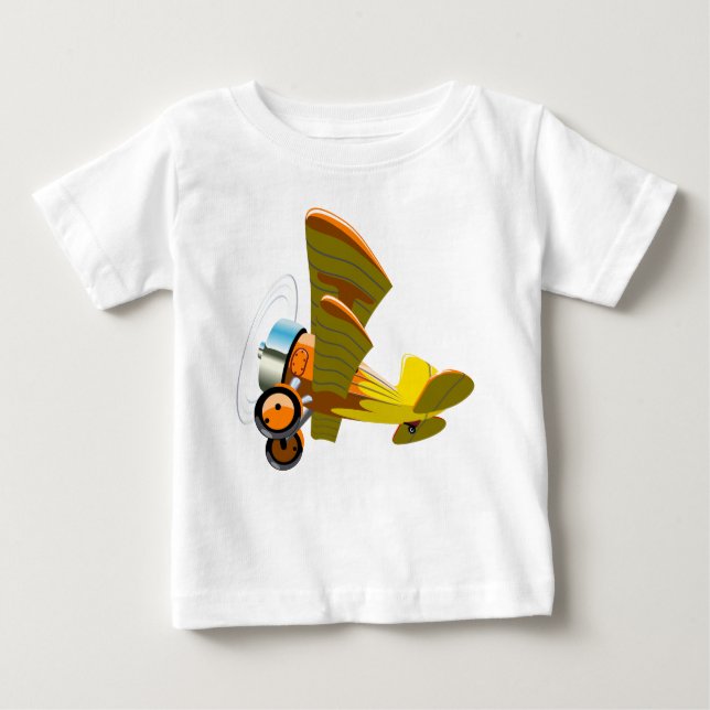 Cartoon retro aeroplane baby T-Shirt (Front)