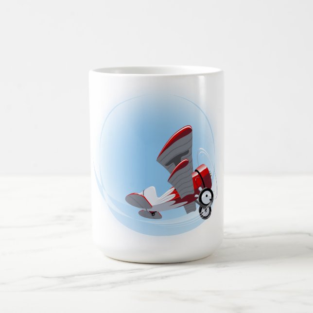 Cartoon retro aeroplane coffee mug (Center)
