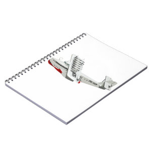 Cartoon retro aeroplane notebook