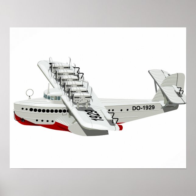 Cartoon retro aeroplane poster (Front)