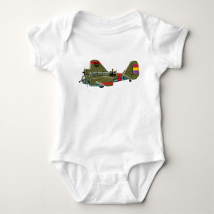 Cartoon retro bomber baby bodysuit