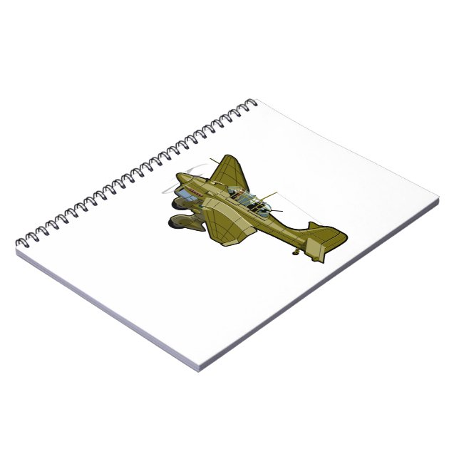 Cartoon retro bomber notebook (Left Side)