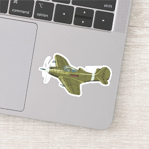Cartoon retro fighter plane