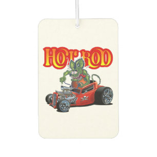Cartoon retro hot rod car air freshener