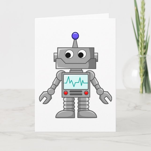 cartoon robot card (Front)
