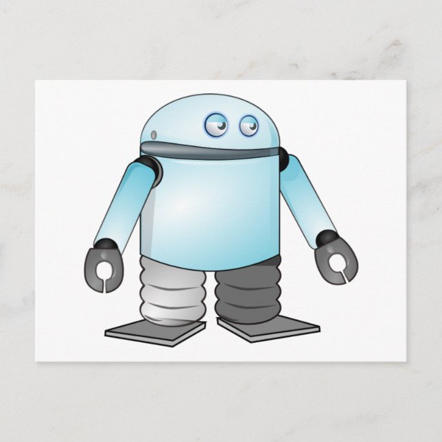 Cartoon Robot Postcard (Front)