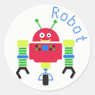 Cartoon Robot Sticker