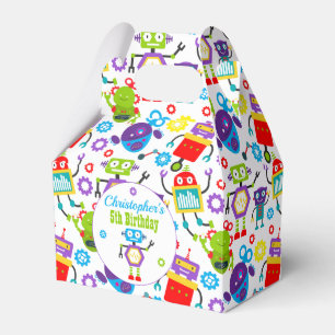 Cartoon Robot Theme Birthday Party Favour Box