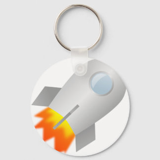 Cartoon Rocket Key Ring