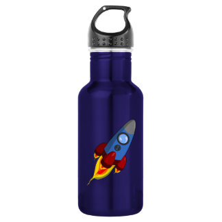 Cartoon Rocketship 532 Ml Water Bottle