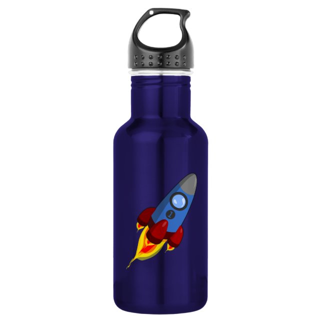 Cartoon Rocketship 532 Ml Water Bottle (Front)