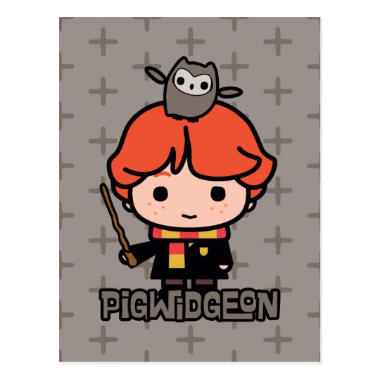 Cartoon Ron Weasley And Pigwidgeon Postcard Zazzle Com Au