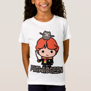 Cartoon Ron Weasley and Pigwidgeon T-Shirt