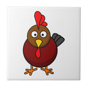 Cartoon Rooster  Ceramic Tile