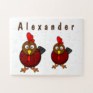 Cartoon Rooster Jigsaw Puzzle