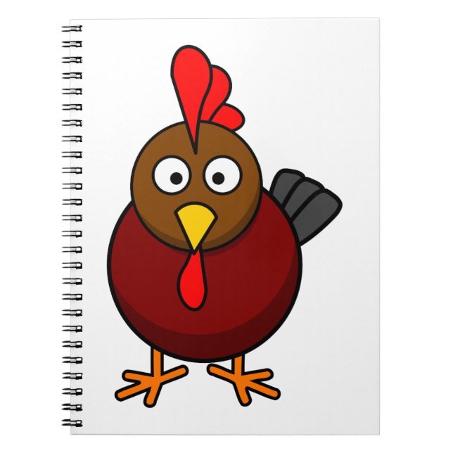 Cartoon Rooster  Notebook (Front)