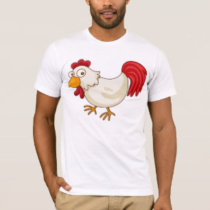 Cartoon Rooster White Chicken T-Shirt