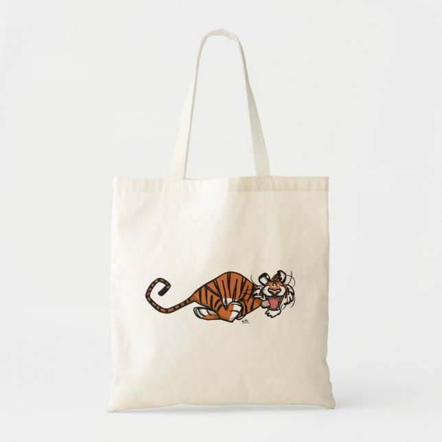Cartoon Running Tiger Tote Bag (Front)