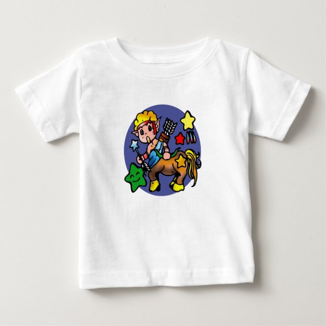 Cartoon Sagittarius Archer Centaur Baby T-Shirt (Front)