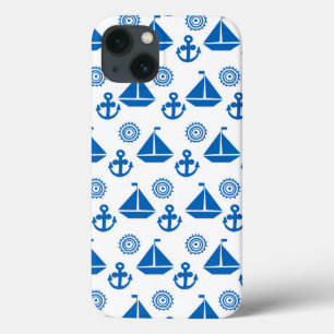 Cartoon Sail Boat Pattern iPhone 13 Case