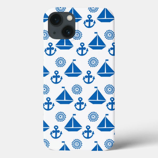 Cartoon Sail Boat Pattern Case-Mate iPhone Case (Back)