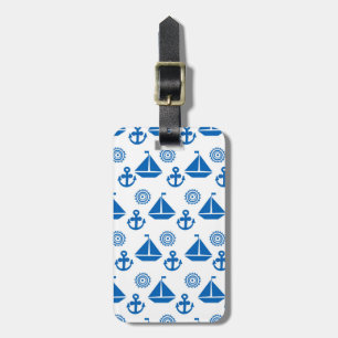 Cartoon Sail Boat Pattern Luggage Tag