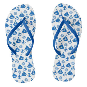 Cartoon Sail Boat Pattern Thongs