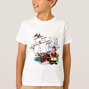 Cartoon Sailing Ship T-Shirt