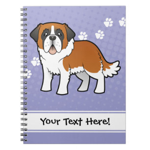 Cartoon Saint Bernard Notebook