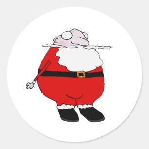 Cartoon Santa Claus Classic Round Sticker
