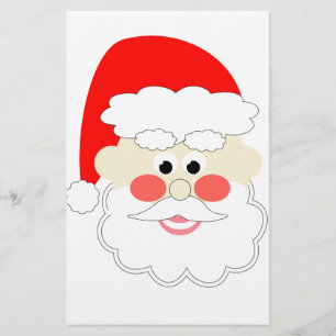 cartoon santa red christmas kids stationery