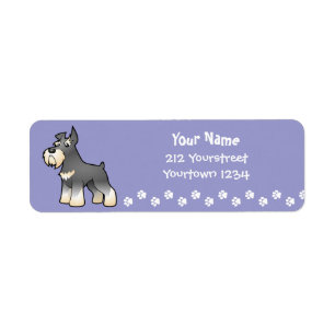 Cartoon Schnauzer Return Address Label