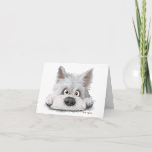 Cartoon Scottish Terrier Puppy Thank You Card