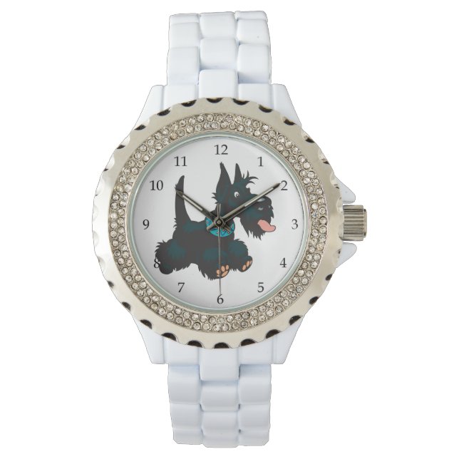 Cartoon scottish terrier watch (Front)