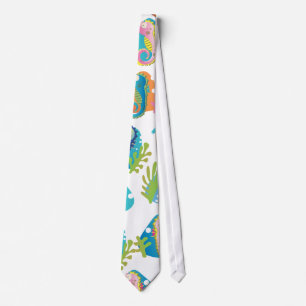Cartoon Seahorses Tie