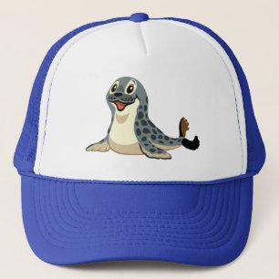 cartoon seal trucker hat