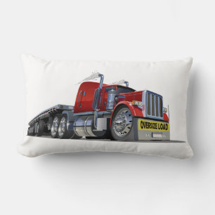 Cartoon semi truck lumbar cushion