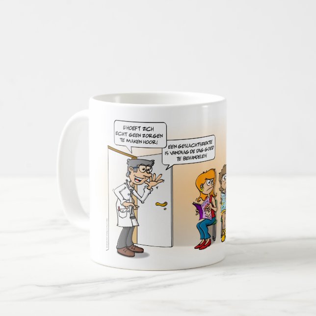Cartoon; sexual disease is well treated coffee mug (Front Left)