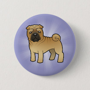 Cartoon Shar Pei 6 Cm Round Badge