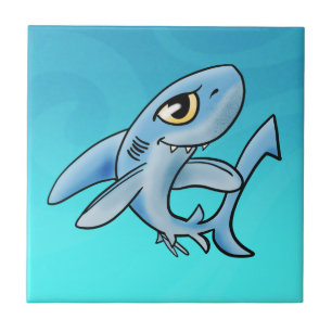 Cartoon Shark Ceramic Tile
